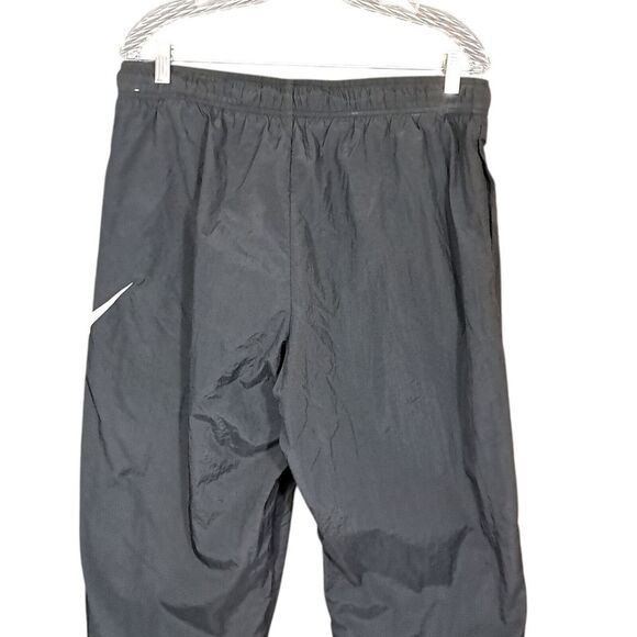 Nike Essential Mid-Rise Pants Sportswear Women Black Large Lined Retro Crinkle - Picture 7 of 13